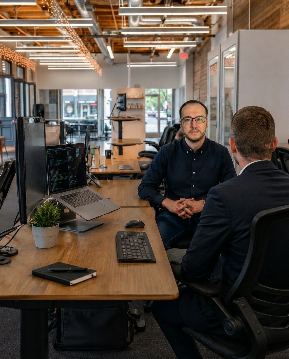 Short-form video being filmed inside a local business